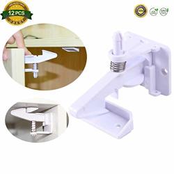 Qbaby 12 Pack Cabinet Locks Child Proof Latch Baby Safety Drawer