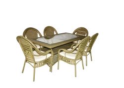 JOST Outdoor Square Table With 6 Chairs