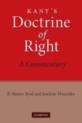 Kant's Doctrine Of Right: A Commentary