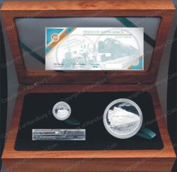 2015 Silver Combo Set Proof Steam Trains In Wooden Box Free Shipping