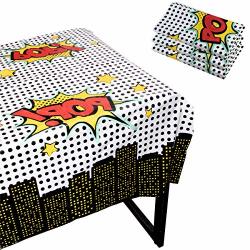 Disposable Avengers Plastic Tablecloth 1 pack Avengers Themed Birthday Party Decorations 71.25 x51.96 /” Disposable Table Cover Avengers Party Supplies for Kids