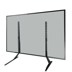 Wali Universal Table Top Tv Stand For Most Led Lcd Oled And Plasma Flat Screen Tv Up To 55 Vesa Patterns Up To 800 X 400 Tvs-001 Black