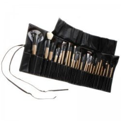 24 Pcs Makeup Brush Set + Black Pouch Bag
