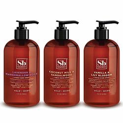 Soapbox Liquid Hand Soap Variety Pack Moisturizing Hand Wash For Kitchen And Bathroom 12 Ounce Pump Bottles Pack Of 3