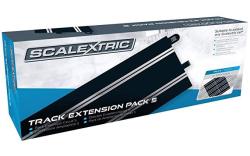 Scalextric Extension Pack 5 1:32 Scale Standard Straights X 8 C8554 Slot Car Track White