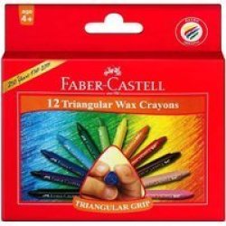 Faber-Castell Triangular Wax Crayons Box Of 12