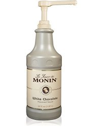 Monin White Chocolate Sauce 64 Fl Oz - Single Bottle
