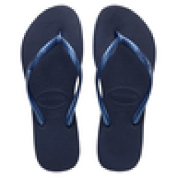 Havaianas Ladies Slim Navy Blue Sandals 39 40