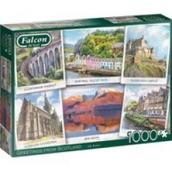 Falcon Jigsaw Puzzle- Greetings From Scotland 1000 Pieces