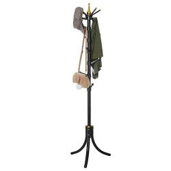 Yliquor High-grade Coat Rack Stand Purse Rack Hall Tree With 14 Rotating Plastic Hooks Entryway Hat Rack For Hanging Clothes Bag Hat Ship From Usa