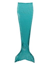 Kids Girls Swimmable Mermaid Tails Flippers Swimming Costume Fancy Dress Large 11-13 Yr Green Mermaid Tail Only
