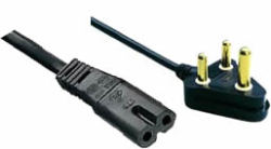 Unique Standard Figure 8 Power Cable 1.8m-standard Power Cable With 3-prong Plug On One