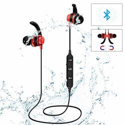 Biback Wireless Sports Sweat Proof Waterproof Bluetooth Headset Stereo Headset Phone Universal Metal Magnetic Behind The Neck Hanging Neck Type Headset