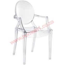 Ghost Chair With Arms Clear