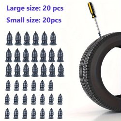 Long Lasting Durability 40PCS Car Tire Repair Rubber Nail Tire Repair Screw Tire Rapid Repair Rubber Nails Vacuum Tire Repair Nail Fast Repair Tool