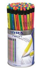 Neon 96 Hb Graphite Pencils With Eraser Tip