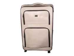 Iywa Professional Luggage Set Of 1 Leather Travel Suitcase Set - White