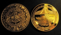 Mayan Calendar Prophecy End Of The World Gold Clad Steel Unc