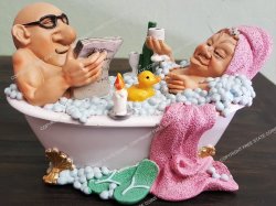 Grandparents Bathing Figurine - Less 30%