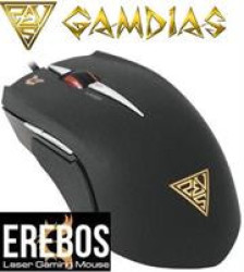 Gamdias Erebos GMS7510 Laser Moba Gaming Mouse 3 Set Ambidextrous Adjustable Side Panelsweight System 7 Programmable Buttons 8200 Dpi For PC Retail Box 1