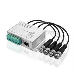 Sienoc 4-CH Passive HD Video Balun Transceiver Bnc RJ45 Utp Cable Converter For 720P 1080P