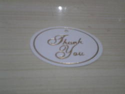 Oval Wedding Thank You Card 50 In Pack Written In Gold Was R15 Now R8
