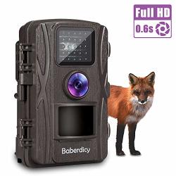 Baberdicy Trail Camera 1080P 12MP HD Wildlife Camera Motion Activated Night Version Waterproof Game Hunting Cam 120WIDE Angle 0.2S Trigger Time 65FT Range Brown 1