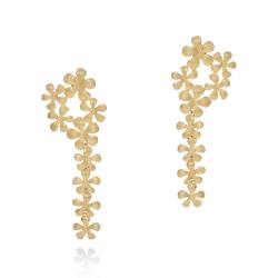 Blossom Chandelier Earrings Open - 18KT Yellow Gold Vermeil