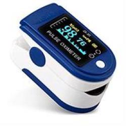 Digital Fingertip Pulse Oximeter Colour: Blue - Non-invasive Device Measures SPO2 Blood Oxygen Saturation Levels And Pulse Rate In 10 Seconds LED Display