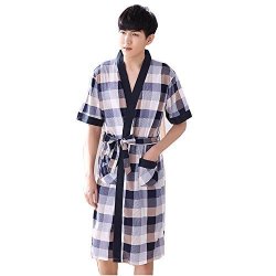 short sleeve cotton dressing gown