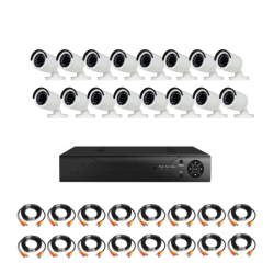 Diy 16 Channel Ahd Kit With 1.3MP Digital Camera's 720P Recording And Internet Remote Viewing - Add A 2TB Hdd