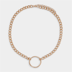 Women&apos S Gold Circle Chain Necklace