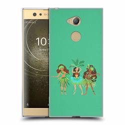 Official Cat Coquillette Luau Girls Mint Watercolour Illustrations Soft Gel Case For Sony Xperia XA2 Ultra