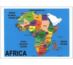 Poster Africa Chart Afrika