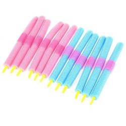 Candora 12 Pcs Foam Hair Roller Hair Curling Roller Rods Irons With Rollers Twist-flex For Long And Thick Hair Sleep Styler Tool