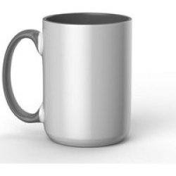 425ML Beveled Ceramic Mug Blank Grey Single - Compatible With Infusible Ink