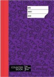 Croxley Eco 2 Quire A4 Counter Book - 192 Page Purple With Black Print - Feint Line & Margin