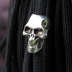 10X Paracord Beads Metal Charms Skull Bracelet Diy Pendant