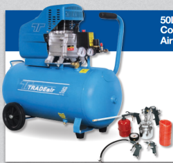 50l 1.5kw Lubricated D d Compressor With 5pc Air Tool Kit