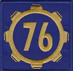 Vault 76 Fallout Style Patch Cosplay Hook And Loop 3"X3" Inches Square