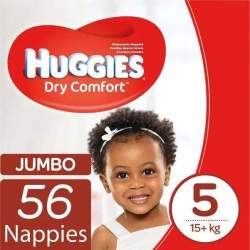 Huggies Dry Comfort Jumbo Pack Size 5 Junior 56'S