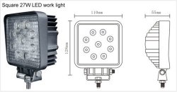 27w Square Led Spot Light For Car And 4x4 Users