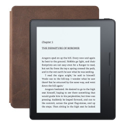 Kindle Oasis E-reader With Leather Charging Cover - Walnut 6 High-resolution Display 300 Ppi Free 3g + Wi-fi - Includes Special Offer