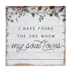 Simply Said Inc Perfect Pallets 14" Wood Sign - I Have Found The One Whom My Soul Loves