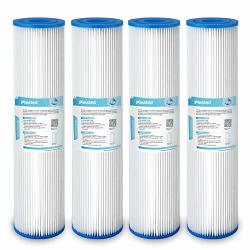 Membrane Solutions 50 Micron Pleated Polyester Sediment Water Filter 10"X2.5" Replacement Cartridge Universal Whole House Pre-filter Compatiable With W50PE WFPFC3002 SPC-25-1050 FM-50-975 - 4