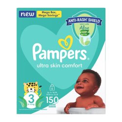Pampers Baby Dry Nappies Size 3 6-10 Kg 150 Pk