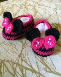 Crocheted Cartoon Baby Shoes Minnie Mouse