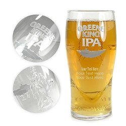 Tuff-luv Personalised Engraved Greene King Pint Beer Glass Glasses Barware Ce 473ML
