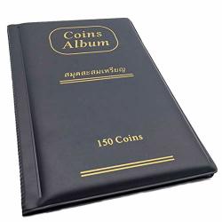 150 Pocket Coin Collection Supplies-albums For Coin Collectors Suitable For Collectors' Albums 9.4X 6.5X 1.77 Inches Black