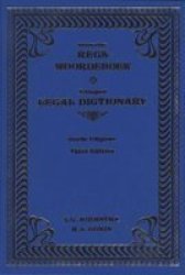 Trilingual Legal Dictionary Drietalige Regswoordeboek - English Afrikaans Latin English Latin Afrikaans Hardcover 3RD Edition